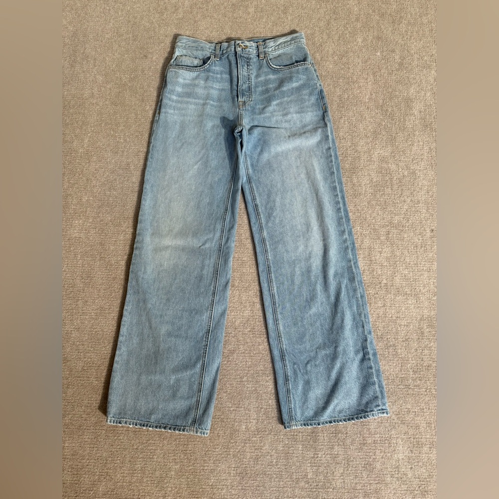 GRLFRND NWOT Lauren Super Loose Wide Leg in Sin City Size 28 Trendy Y2K Relaxed - Picture 5 of 13
